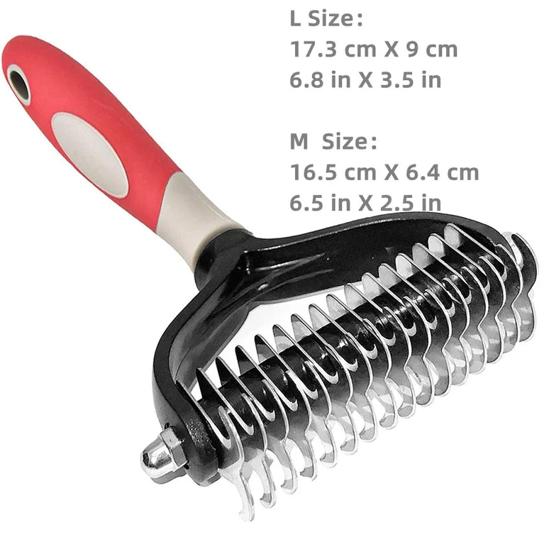 BOLD Professional Pet Deshedding Brush 2 Sided Dematting Cat Grooming