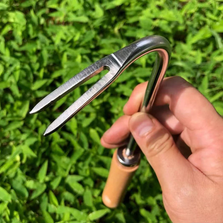 Stainless Steel Weeding Hook Garden Tool for Root Removal and Soil Work
