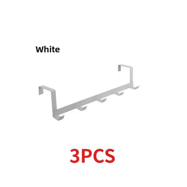 1/3pcs No Drill Over The Door Hooks Wrought Iron Hanger Rack Multipurpose Organizer for Hats Bags Clothes Bathroom Home Storage