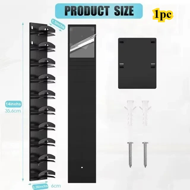 10-Grid Wall Mounted Hat Rack | Space-Saving Baseball Cap & Accessory Organizer