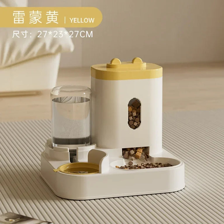 Automatic Cat Dog Feeder Bowl Water Dispenser Large Capacity