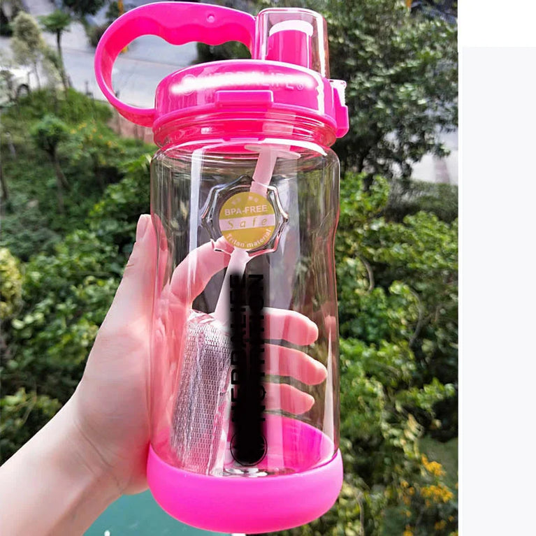 1000ML Straw Sports Waterbottle Tritan Gym Hiking Fitness Bottle
