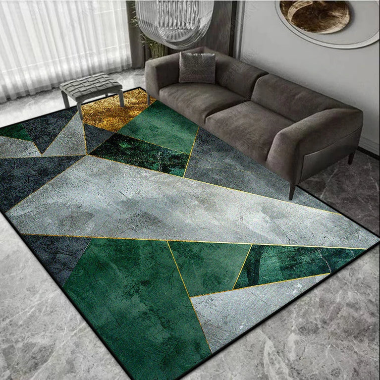 Modern Geometric Non-Slip Washable Area Rugs for Home Spaces