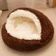 2 in 1 Soft Plush Pet Bed 50CM Round Cat Sleeping Nest Cave BedPs