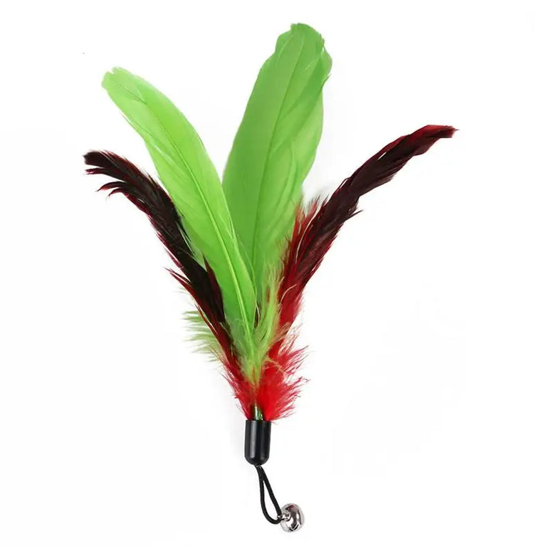 11pcs Replacement Cat Feather Toy Set Retractable Stick Kit Toy
