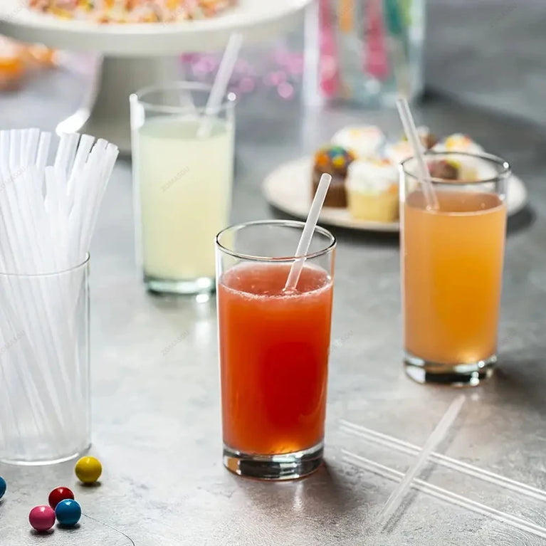 100-600Pc White Jumbo Smoothie Straws Bubble Tea MilkTea Party Use
