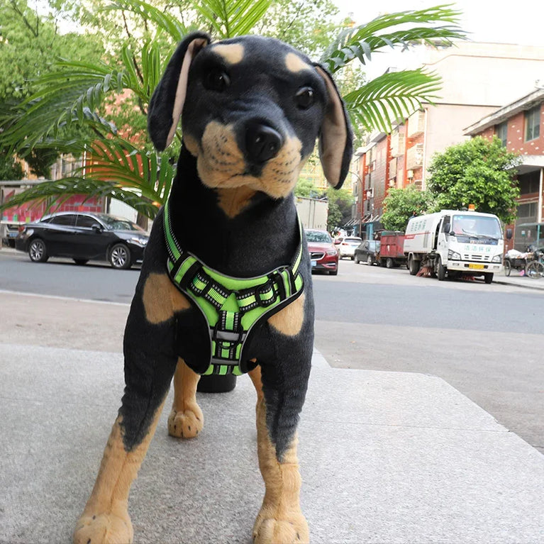 Adjustable Nylon Dog Harness No Pull Reflective Breathable Pet Vest