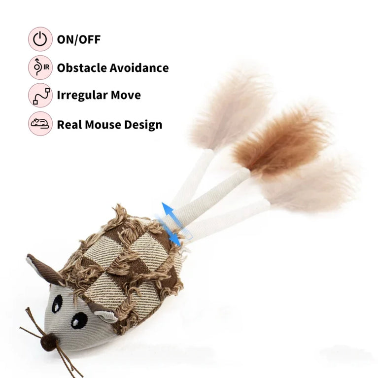 Electric Interactive Mouse Cat Toys Funny Plush Smart Movement Toy