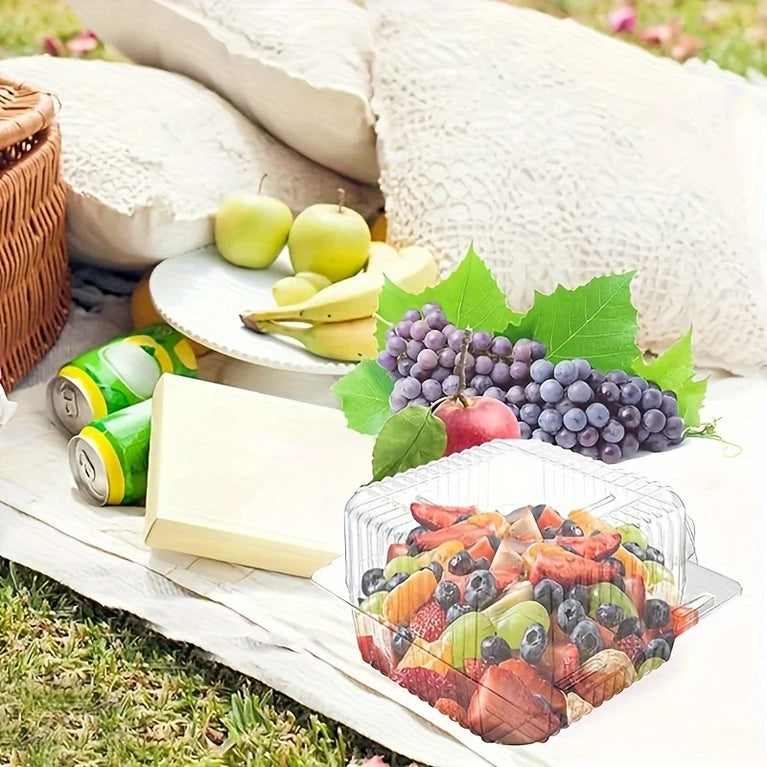20PCS TRANSPARENT CAKE SLICE BOX FOOD STORAGE CONTAINER FOR BAKERY PARTY WEDDING BIRTHDAY