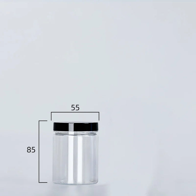 Black Lid Wide Mouth Circular Plastic Storage Bucket Airtight Food Container