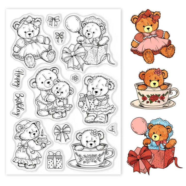 Retro Christmas Label Clear Stamps | Vintage Silicone Seals for Scrapbooking