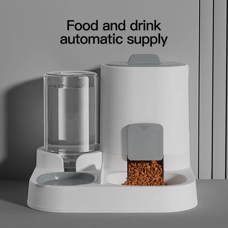 1-Pack Automatic Gravity Fed Cat Water Dispenser And Feeder Spill Proof Large Capacity One Piece Design