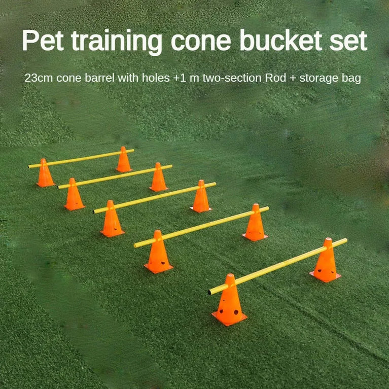 Dog Agility Training Set | Adjustable Hurdle & Jumping Bar