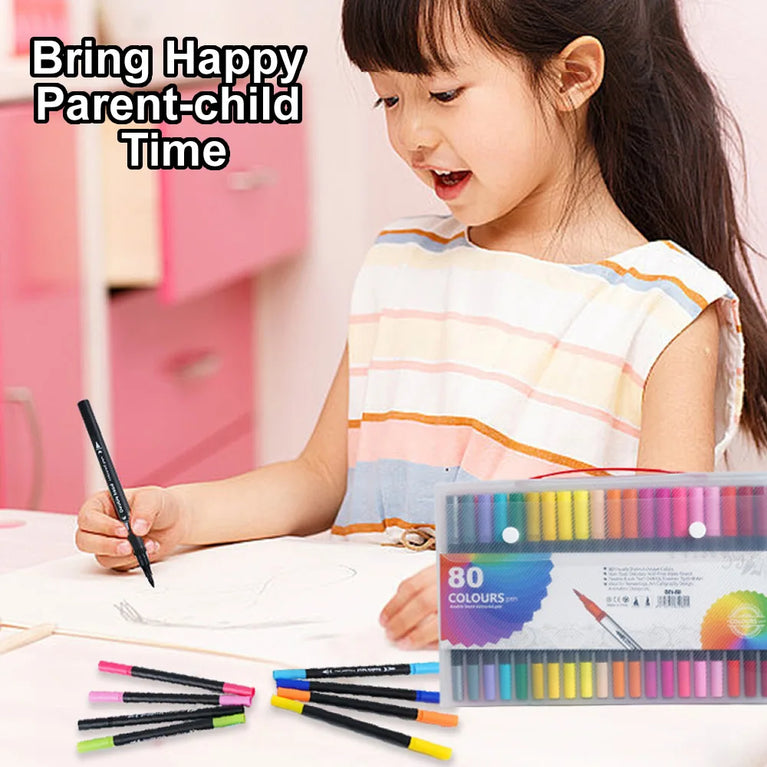 Double-Head Art Markers | Professional Drawing Brush Pen Set