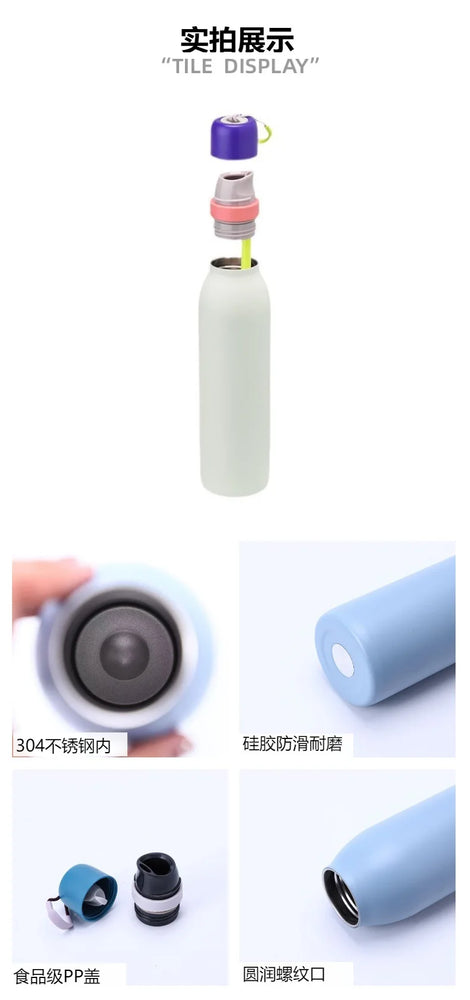 18oz 24oz Stainless Steel Thermos Water Bottle with Handle