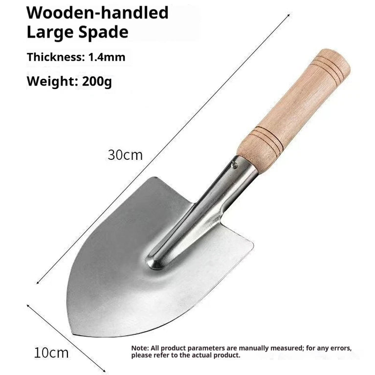 Stainless Steel Garden Shovel Hand Tool Digging Spade Flower Planting Tool