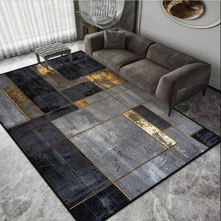 Modern Geometric Non-Slip Washable Area Rugs for Home Spaces