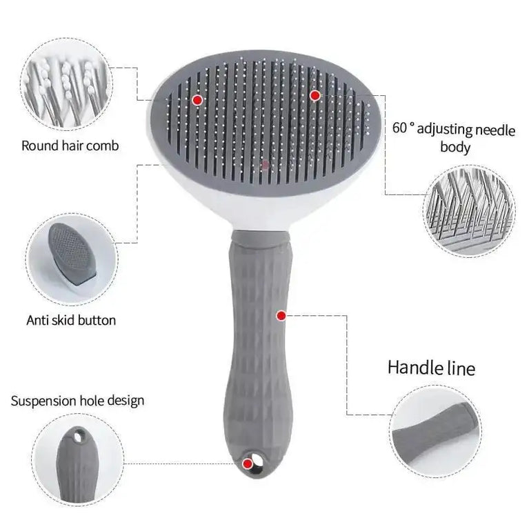 Pet Dog Brush Cat Comb Self Cleaning Pet Hair Remover Dematting Grooming Tool