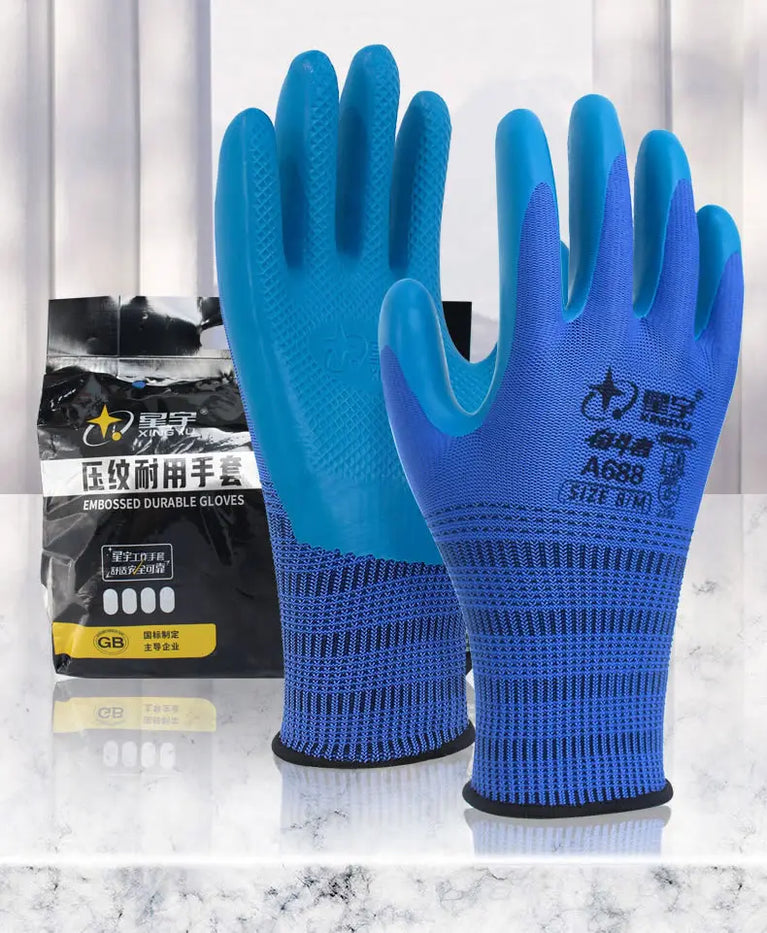 Super Grip Rubber Coated Waterproof Gardening Gloves Anti Slip Work