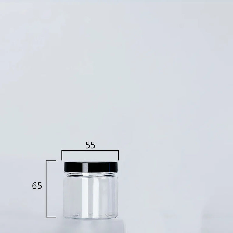 Black Lid Wide Mouth Circular Plastic Storage Bucket Airtight Food Container