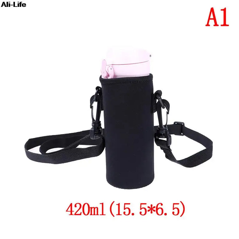 1000ML Neoprene Water Bottle Carrier Bag With Shoulder Strap Insulated Bottle Cover Pouch Holder Travel Outdoor Sport Sleeve