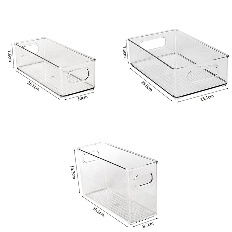 Transparent Refrigerator Storage Box Fridge Organizer Clear Plastic Container for Kitchen Storage