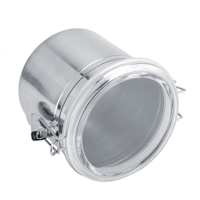 Stainless Steel Coffee Container Vacuum Sealed Coffee Beans Storage Jar Kitchen
