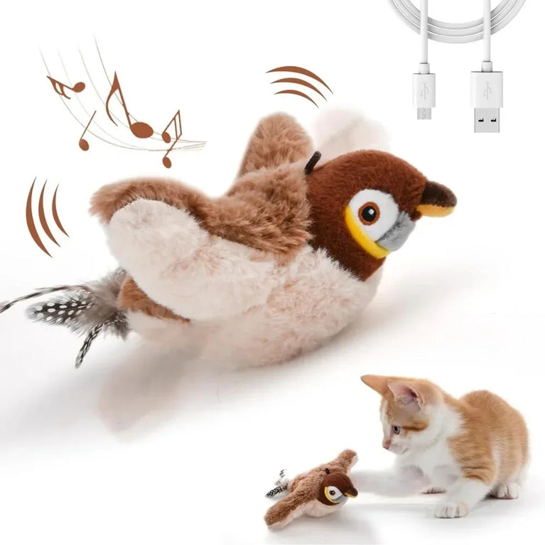 Remote Control Fluttering Bird Cat Toy Interactive Electric Fun