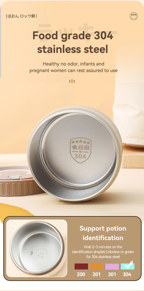 Bento Lunch Box Set Portable Keep Warm Insulated Stainless Steel Thermal Food Container Bag