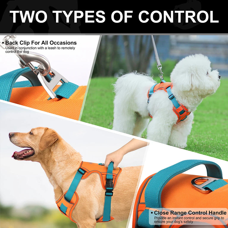 Mesh Breathable Reflective Nylon Dog Harness Adjustable Training Vest For Dogs