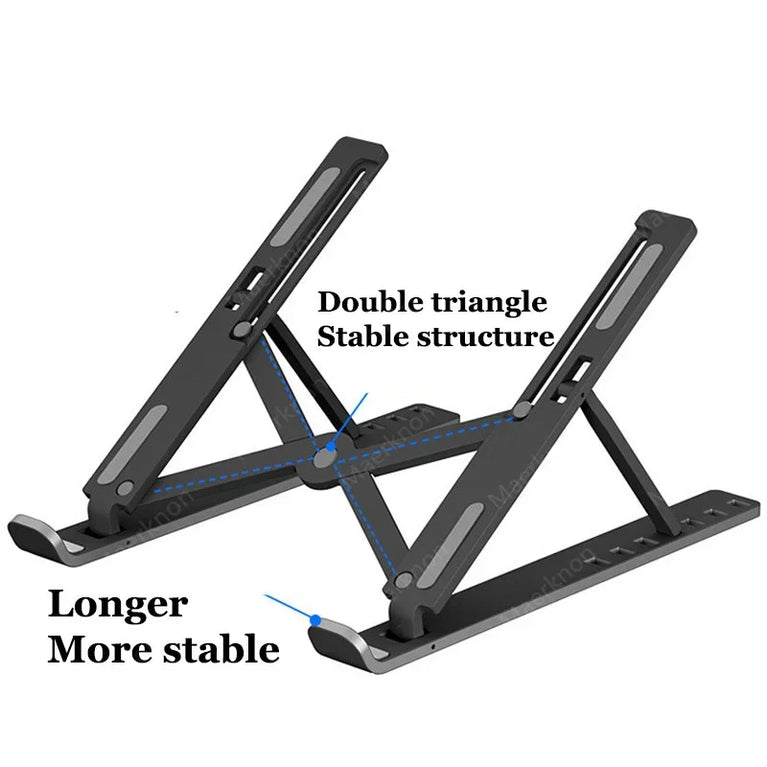 Portable Adjustable Laptop Stand | Foldable Ergonomic Notebook & Tablet Holder