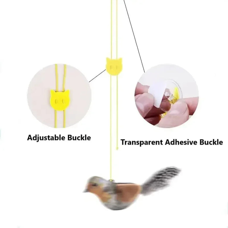 Interactive Bird Cat Toy with Chirping Sound & Self Play Fun