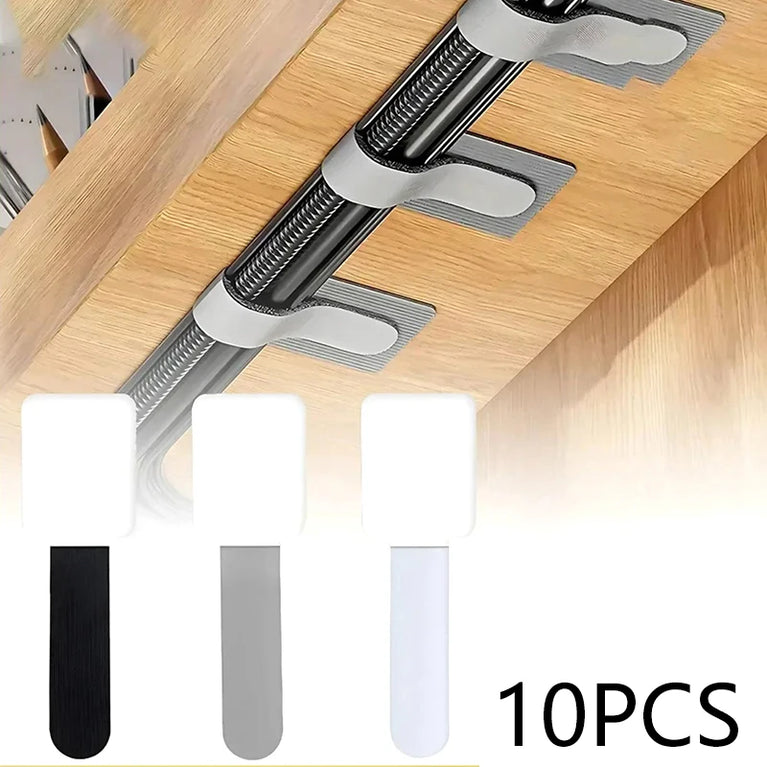 10 Pcs Reusable Cable Organizer Self Adhesive Wire Cable Tie Straps