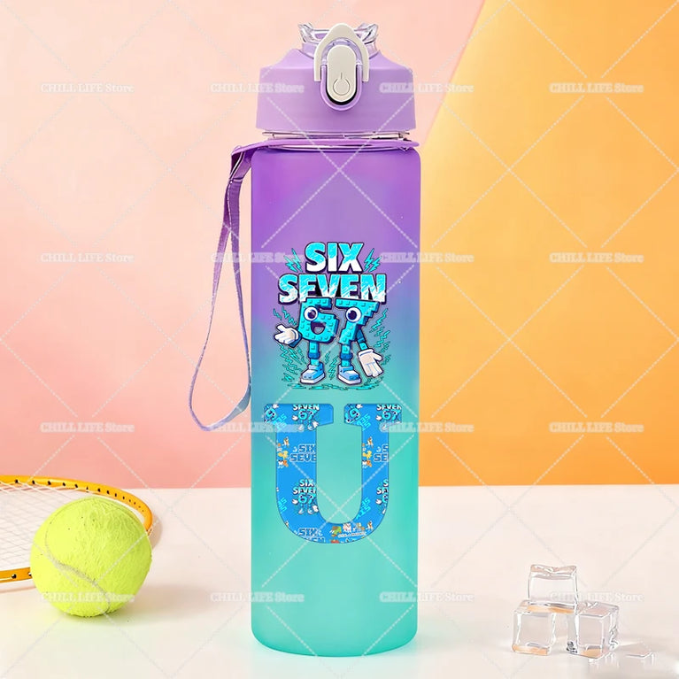 750ML Frosted Sports Waterbottle Anime Gaming Outdoor Gym Bottle