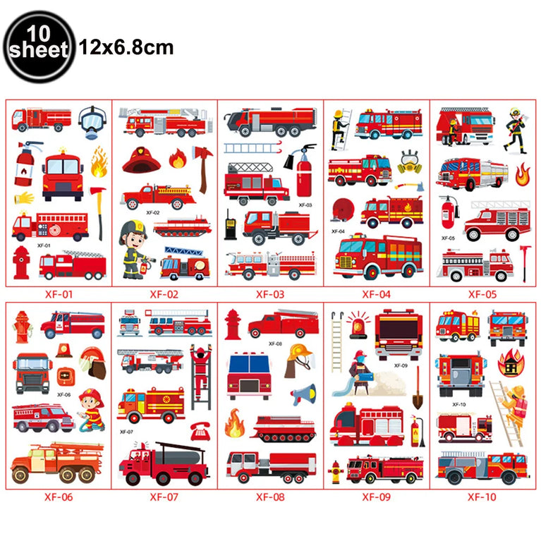 Firetruck Birthday Party Supplies Fire Theme Paper Plates Cups Napkins Set