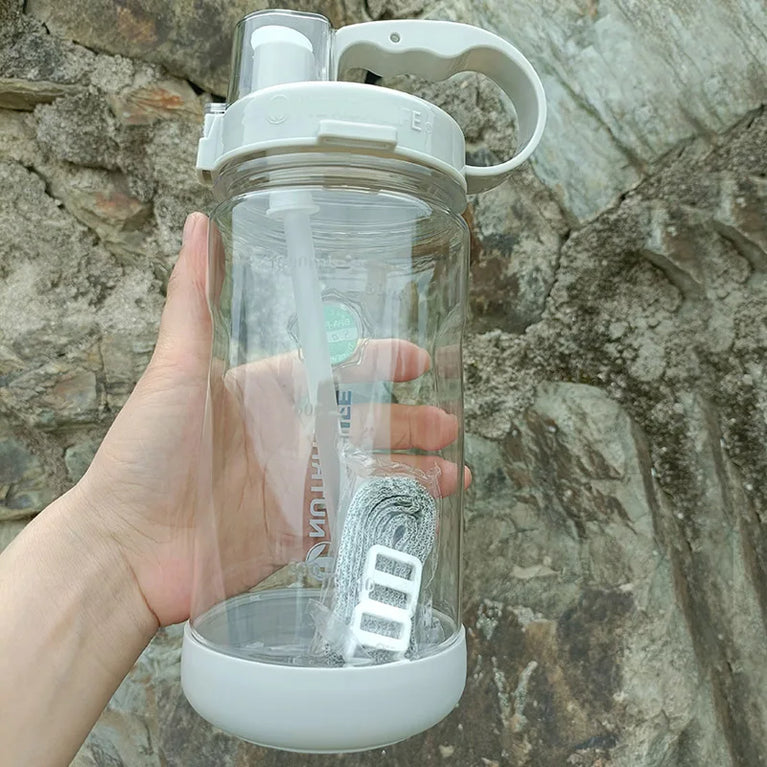 1000ML Straw Sports Waterbottle Tritan Gym Hiking Fitness Bottle