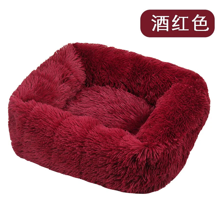 Super Soft Plush Pet Bed Dog Basket Cushion Sleeping House