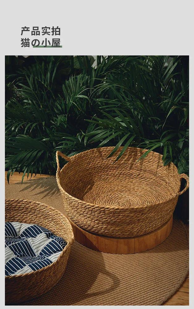 Cat Bed Basket Cooling & Heating Self Warm Cozy Nest