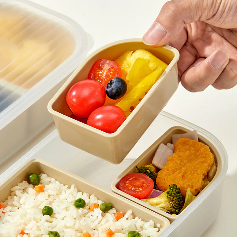 3-Grids Microwave Bento Lunch Box Stackable Leakproof Food Container