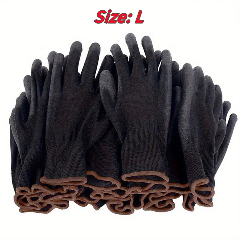 Durable Gardening Gloves Anti Slip Safety Work Gloves 10 Pairs