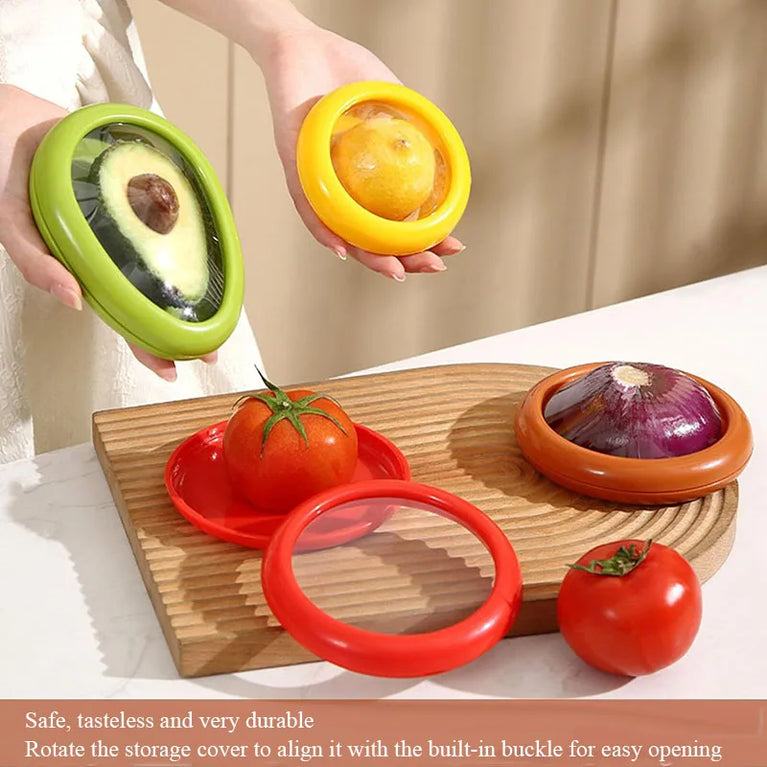 Fruit Vegetable Airtight Fresh Storage Box Lemon Tomato Avocado Preservation Seal Cover