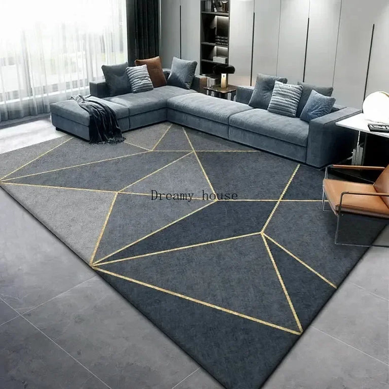 Modern Geometric Non-Slip Washable Area Rugs for Home Spaces