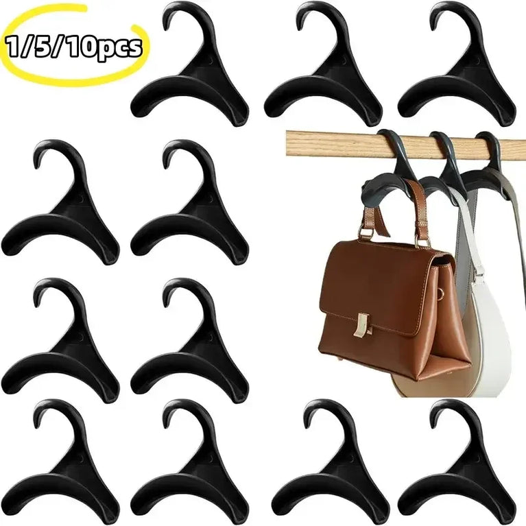 1-10pcs Bag Hanger Hook Handbag Hat Scarf Storage Rack Hangers Wardrobe Backpack Hook Handbag Holder Storage Rack Organization