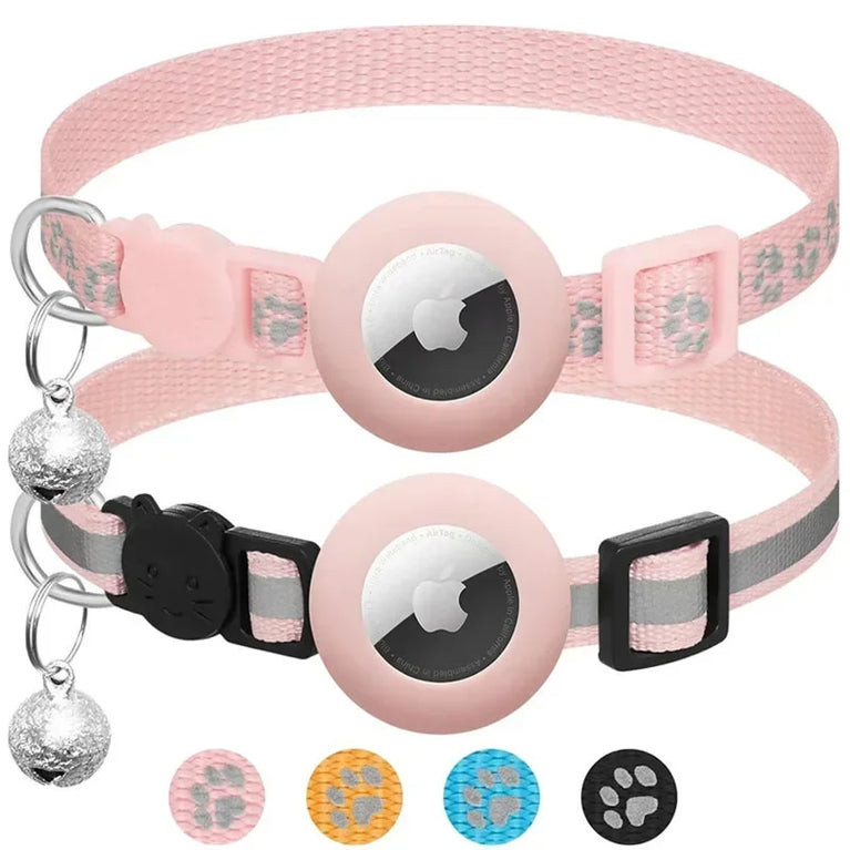 Airtag Cat Collar Breakaway Reflective Adjustable 7-12In GPS Collar