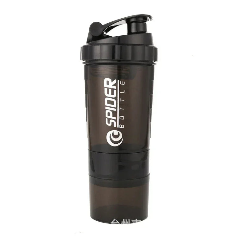 550ML 3 Layer Shaker Protein Mixing Waterbottle Fitness Gym Sports Cup
