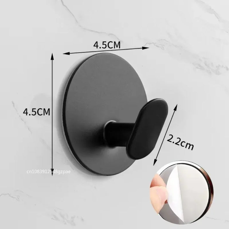 Self-Adhesive Hooks Heavy Duty Plastic Wall Hooks Towel Clothes Rack Hangers Bathroom Kitchen Waterproof Hooks