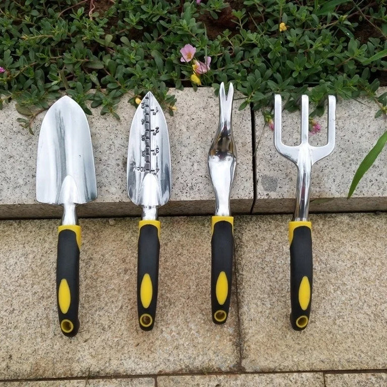 4/5PCS Garden Tool Set Shovel Trowel Rake Fork Weed Puller Planting Kit