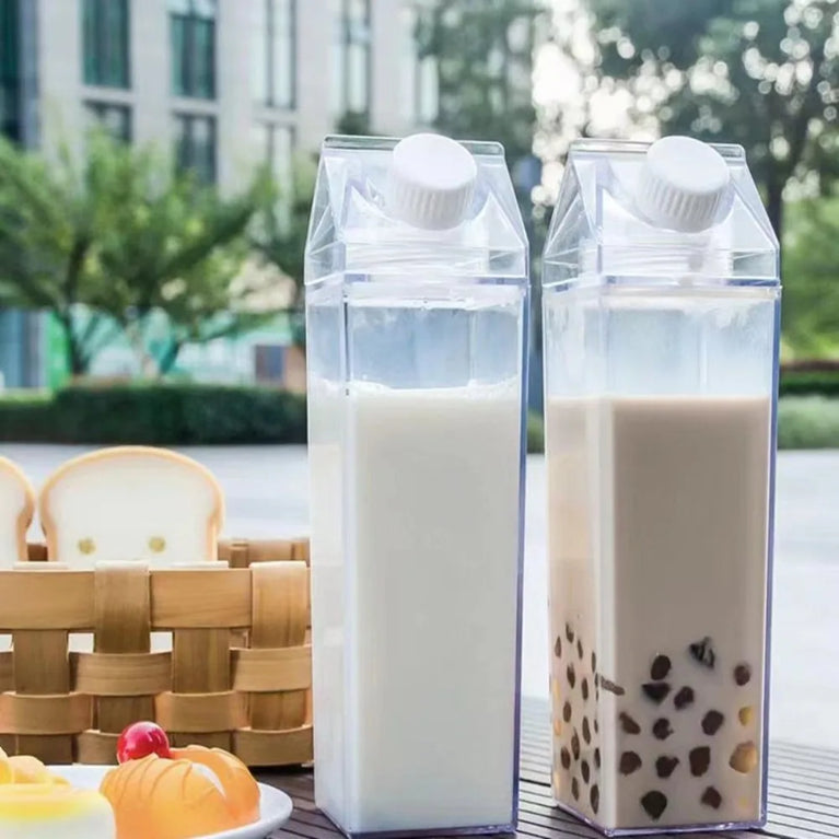 500ML/1000ML Transparent Portable Reusable Water Bottle Juice Cup