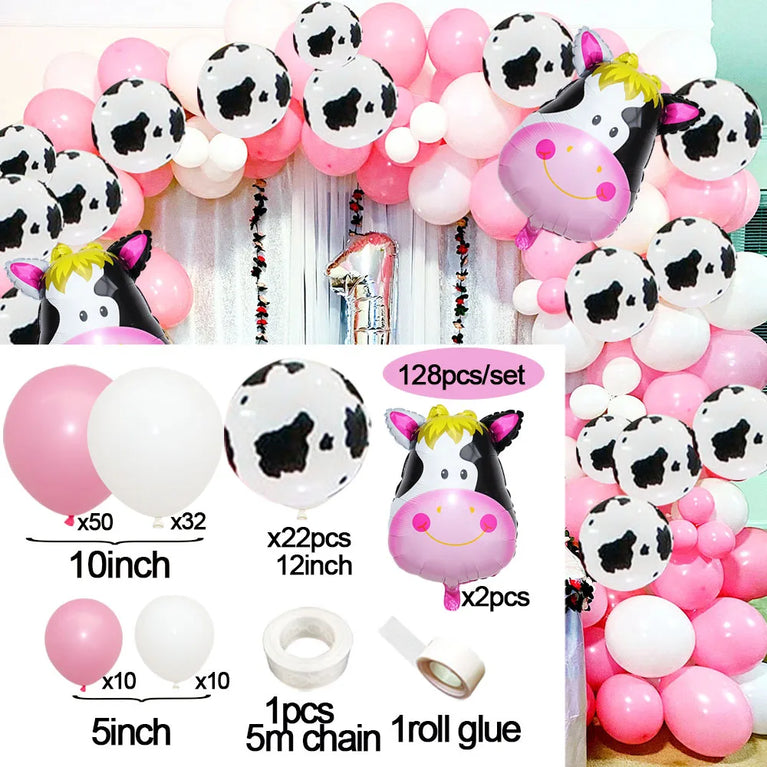 Pink Farm Animals Birthday Disposable Tableware Set-Baby Shower Decor