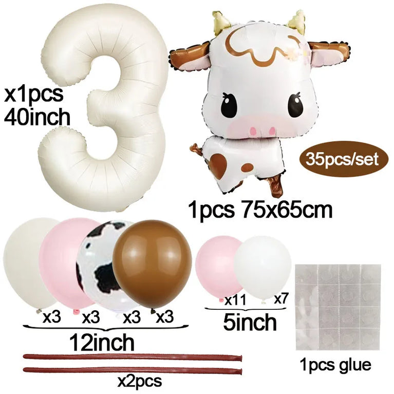 Pink Farm Animals Birthday Disposable Tableware Set-Baby Shower Decor
